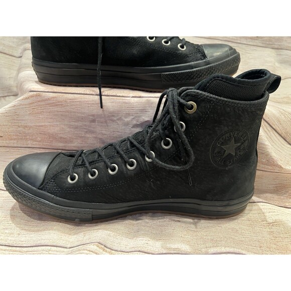 RARE🔥Converse Chuck Taylor All Star Waterproof Nubuck Sneaker Black Men's 9.5 - Picture 2 of 8
